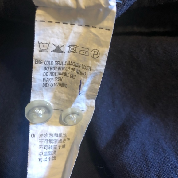 Navy blue long sleeve button down shirt. Brunswick Garments from Cotton On - Picture 7 of 7